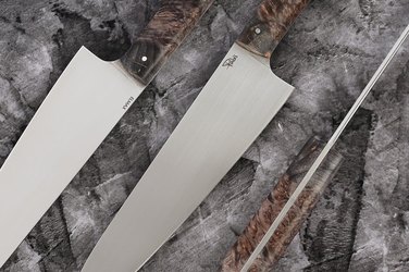 NÓŻ KUCHENNY CHEF 210 47 CZECZOTA KLONU CZARNO POMARAŃCZOWA ELMAX PABIŚ KNIVES