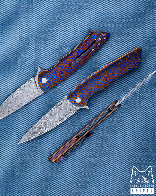 NÓŻ SKŁADANY FOLDER SLIM 416 TIMASCUS DAMASTEEL FULL DRESS HERMAN KNIVES