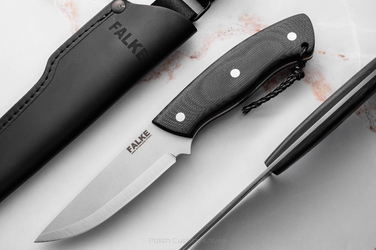 NÓŻ MYŚLIWSKI  EDC SCANDI BLACK S033 N690 G10 FALKE KNIVES