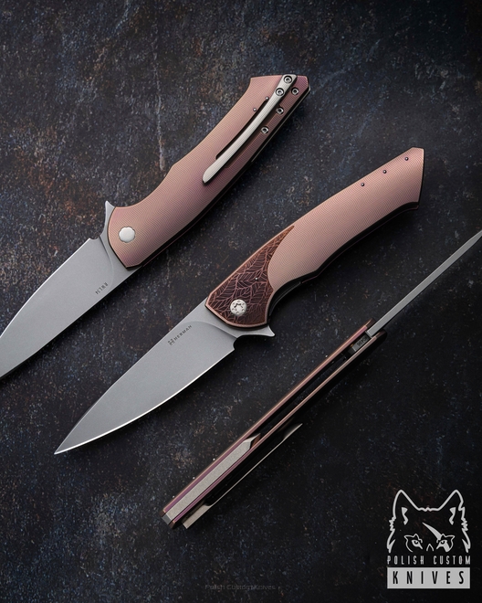 NÓŻ SKŁADANY FOLDER SLIM #0496 RWL34 PVD HERMAN KNIVES