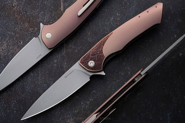 NÓŻ SKŁADANY FOLDER SLIM #0496 RWL34 PVD HERMAN KNIVES