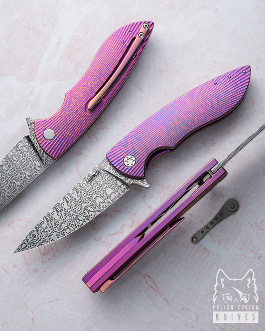 NÓŻ SKŁADANY STING 14 TIMASCUS DAMASTEEL HERMAN