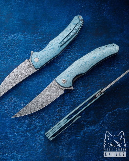 NÓŻ SKŁADANY FOLDER ISHTAR #0670 DAMASTEEL FULL DRESS HERMAN KNIVES