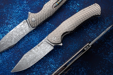 NÓŻ SKŁADANY FOLDER MANTIS #0478 DAMASTEEL HALF DRESS HERMAN KNIVES