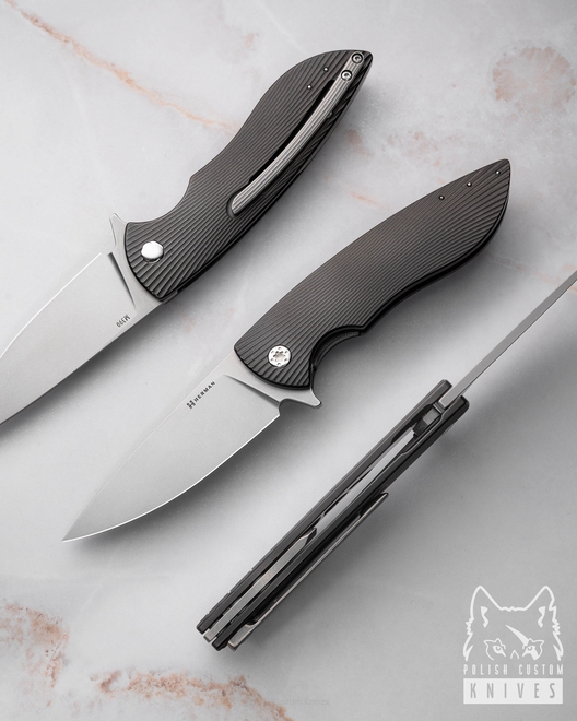 NÓŻ SKŁADANY FOLDER STING #0922 M390 OERLIKON DLC HERMAN KNIVES