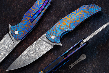 NÓŻ SKŁADANY DRAGONFLY 3 TIMASCUS DAMASTEEL HERMAN