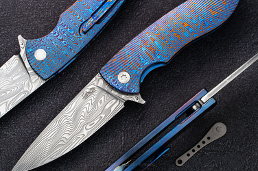 NÓŻ SKŁADANY STING 10 TIMASCUS DAMASTEEL HERMAN