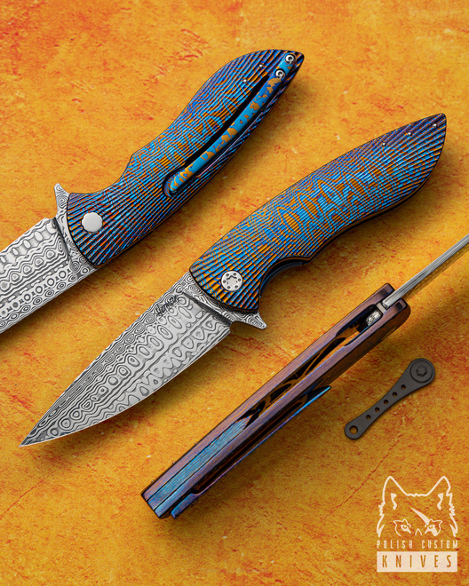 NÓŻ SKŁADANY FOLDER STING 13 TIMASCUS DAMASTEEL HERMAN