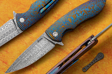 NÓŻ SKŁADANY FOLDER STING 13 TIMASCUS DAMASTEEL HERMAN