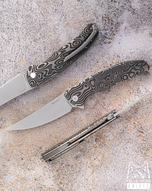 NÓŻ SKŁADANY FOLDER ISHTAR #0766 MAGNACUT NEBULA RIPPLE HERMAN KNIVES