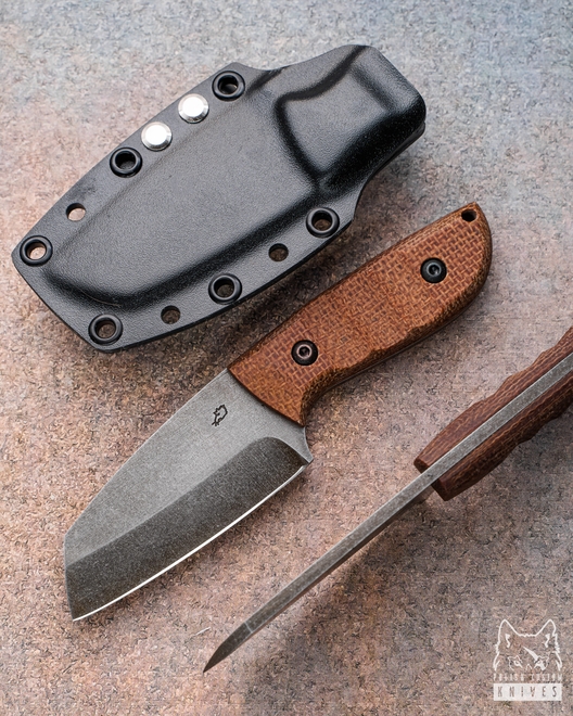 NÓŻ EDC NECK SURVIVALOWY SHEEPFOOT OVELHA MICARTA O2 K720 RATO KNIVES
