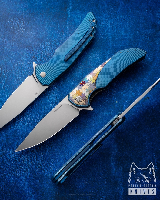 NÓŻ SKŁADANY FOLDER DRAGONFLY #0409 M390 PUZZLE HERMAN KNIVES