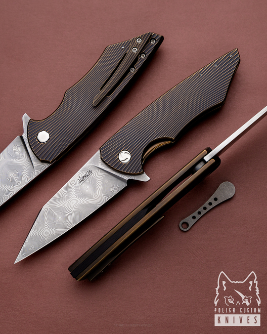 NÓŻ SKŁADANY FOLDER VESPERTILIO 25 DAMAST NIERDZEWNY ZLADINOX HERMAN