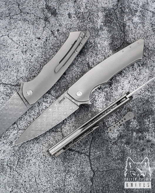 NÓŻ SKŁADANY FOLDER SLIM 38 DAMASTEEL HERMAN 