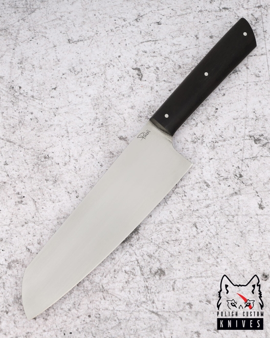 NÓŻ KUCHENNY SANTOKU 180 52 ELMAX CZARNY GRAB PABIŚ KNIVES