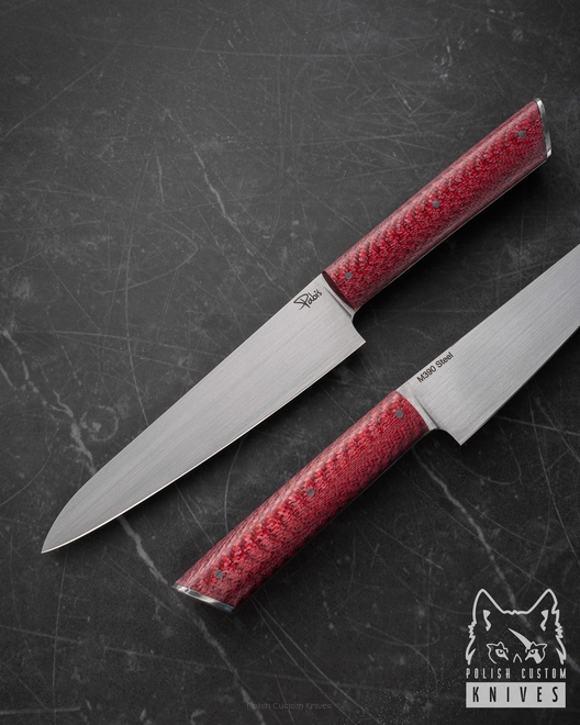 NÓŻ KUCHENNY POMOCNIK 160 13 M390 RED TWILL PABIŚ
