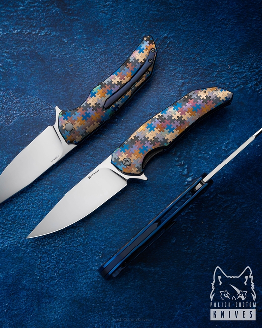 NÓŻ SKŁADANY FOLDER DRAGONFLY #0556 MAGNACUT PUZZLE ( C0073 ) HERMAN KNIVES