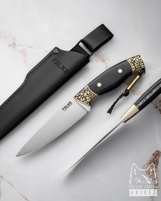 NÓŻ MYŚLIWSKI HUNTER LONG HL 002 D2 G10 FALKE KNIVES