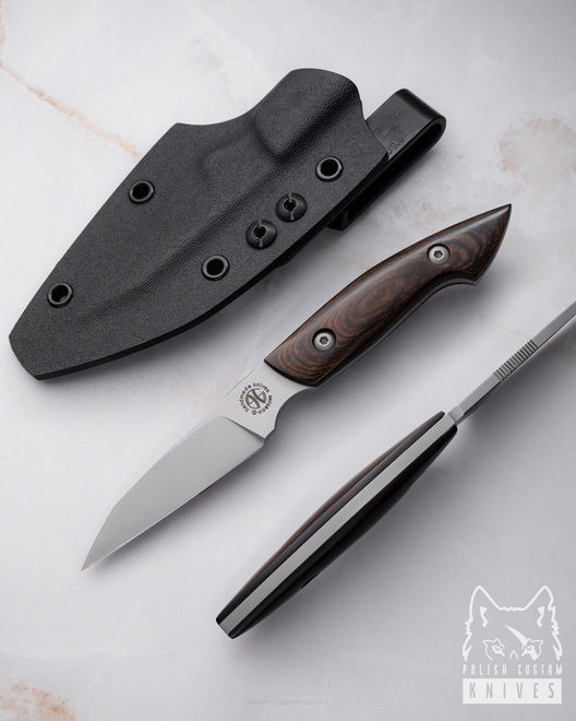 NÓŻ EDC NECK COVID 5 CPM S90V MICARTA G-CUSTOM