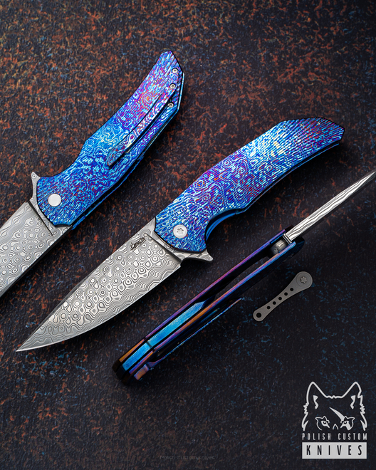 NÓŻ SKŁADANY DRAGONFLY 5 TIMASCUS DAMASTEEL HERMAN