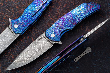 NÓŻ SKŁADANY DRAGONFLY 5 TIMASCUS DAMASTEEL HERMAN