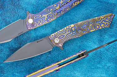 NÓŻ SKŁADANY FOLDER BEE #0285 MAGNACUT NEBULA RIPPLE HERMAN KNIVES
