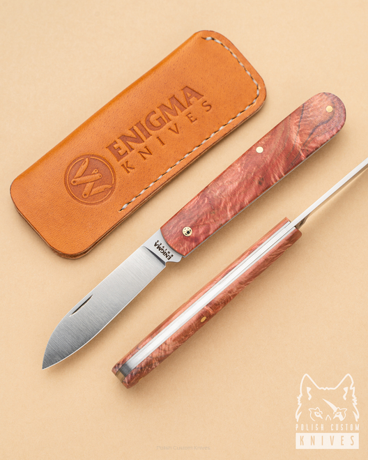 NÓŻ SKŁADANY, SLIPJOINT ENIGMA KNIVES 14 Z POCHWĄ 