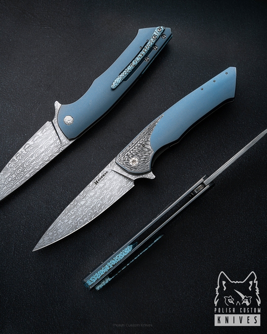 NÓŻ SKŁADANY FOLDER SLIM #0712 DAMASTEEL HERMAN KNIVES HERMAN KNIVES