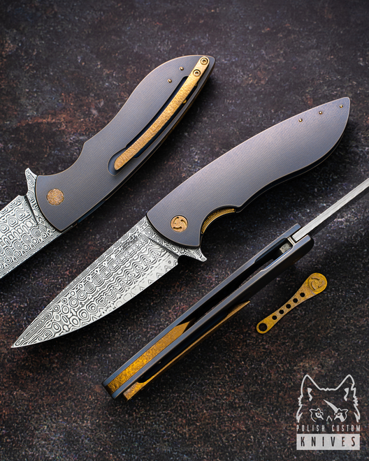 NÓŻ SKŁADANY FOLDER STING 90 DAMASTEEL HERMAN