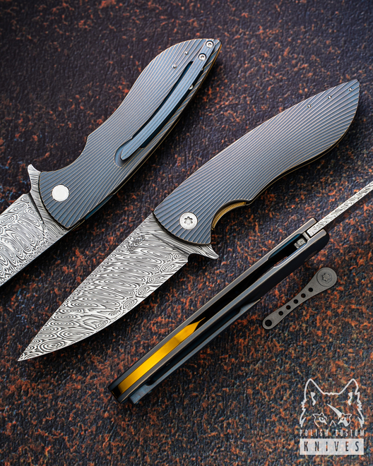 NÓŻ SKŁADANY FOLDER STING 88 DAMASTEEL HERMAN