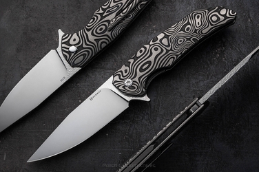 NÓŻ SKŁADANY FOLDER DRAGONFLY #0518 M398 NEBULA RIPPLE HERMAN KNIVES
