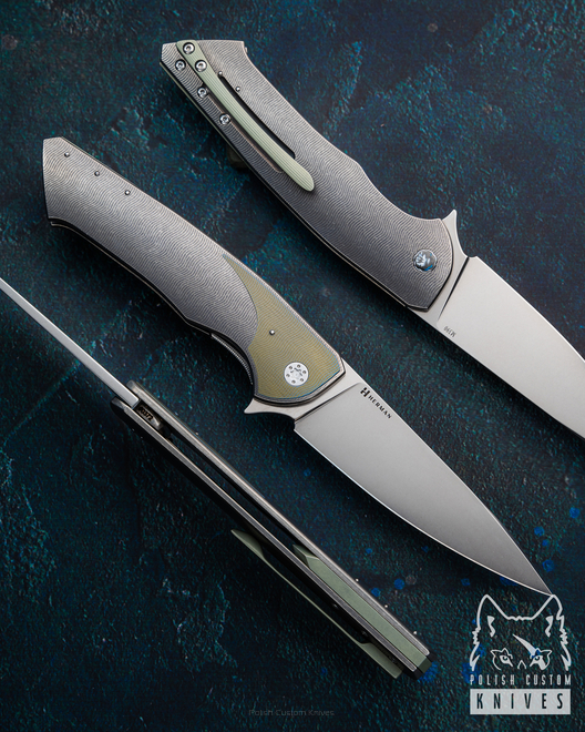 NÓŻ SKŁADANY FOLDER SLIM 372 LEWORĘCZNY M390 HERMAN KNIVES