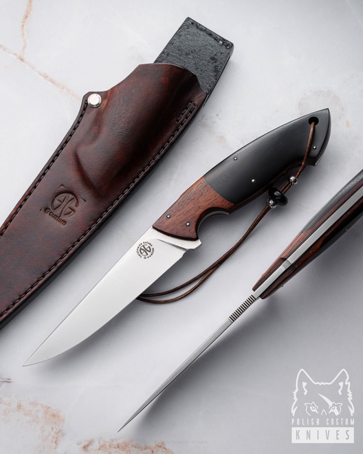 NÓŻ MYŚLIWSKI TAKTYCZNY SAURON 9 M390 MICARTA G-CUSTOM