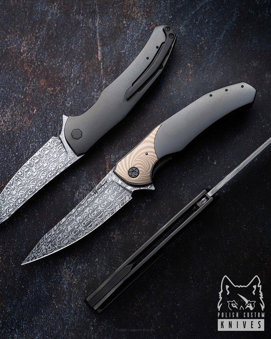 NÓŻ SKŁADANY FOLDER ISHTAR #0684 DAMASTEEL OERLIKON HALF DRESS  HERMAN KNIVES