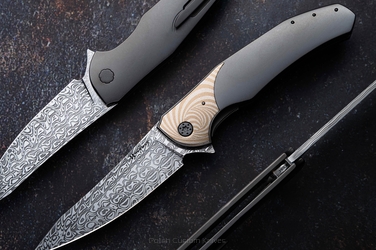 NÓŻ SKŁADANY FOLDER ISHTAR #0684 DAMASTEEL OERLIKON HALF DRESS  HERMAN KNIVES