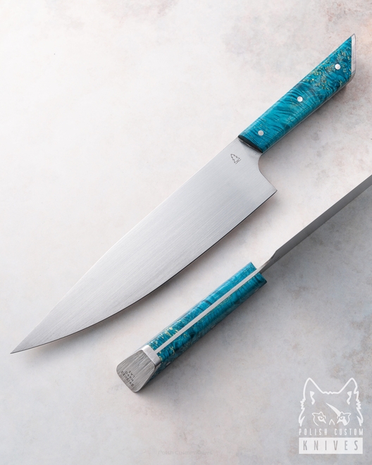 NÓŻ KUCHENNY CHEF 210 N690 29/2022 STABILIZOWANA CZECZOTA KLONU LAS