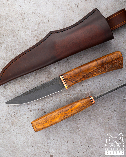 NÓŻ MYŚLIWSKI GUTOR 38 K110 DREWNO EGZOTYCZNE GARUCHI KNIVES
