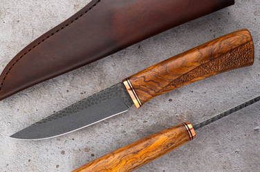 NÓŻ MYŚLIWSKI GUTOR 38 K110 DREWNO EGZOTYCZNE GARUCHI KNIVES