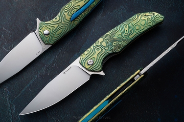 NÓŻ SKŁADANY FOLDER DRAGONFLY #0524 RWL34 NEBULA RIPPLE HERMAN KNIVES