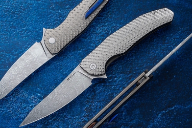 NÓŻ SKŁADANY FOLDER ISHTAR #0685 DAMASTEEL HALF DRESS HERMAN KNIVES