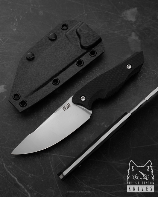 NÓŻ EDC MYŚLIWSKI TAKTYCZNY NIJA BLACK G10 D2 1 ZA-PAS KNIVES