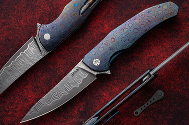 NÓŻ SKŁADANY FOLDER ISHTAR 4 BLACK TIMASCUS GRIMAKO HERMAN