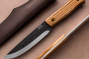 NÓŻ SURVIVALOWY MYŚLIWSKI EDC BIWI 12 CM 4 4H13 1.4031 ZEBRANO SKÓRA ZA-PAS KNIVES