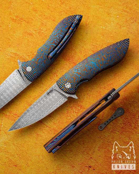 NÓŻ SKŁADANY FOLDER STING 16 TIMASCUS DAMASTEEL HERMAN