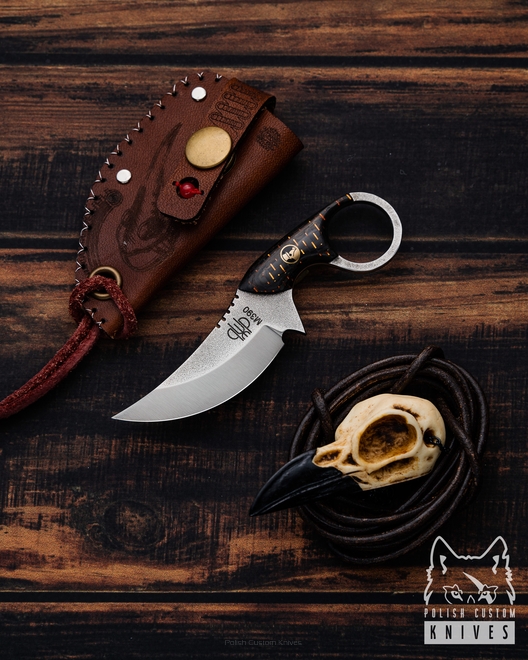 NÓŻ EKSKLUZYWNY NECK SUŁTAN DE LUX 13 M390 PLAGUE DOCTOR STEAMPUNK PRUCIAK