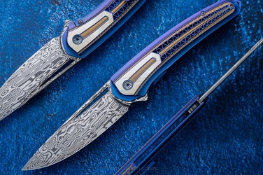 NÓŻ SKŁADANY FOLDER SPINNAKER #3 OF 33 DAMASTEEL LESBAR KNIVES