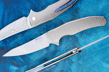 NÓŻ SKŁADANY FOLDER ISHTAR #0866 DAMASTEEL HALF DRESS HERMAN KNIVES