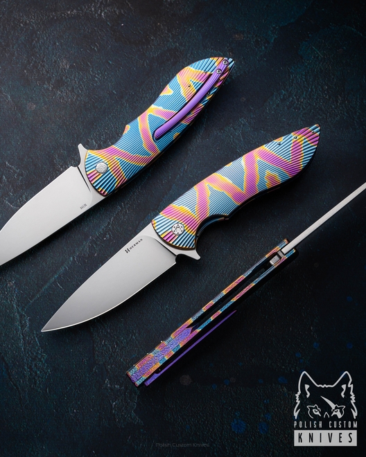 NÓŻ SKŁADANY FOLDER BIG STING #0052 M398 HERMAN KNIVES