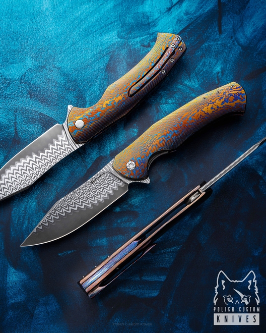 NÓŻ SKŁADANY FOLDER MANTIS #0316 TIMASCUS DAMACORE FULL DRESS HERMAN KNIVES