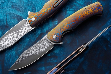 NÓŻ SKŁADANY FOLDER MANTIS #0316 TIMASCUS DAMACORE FULL DRESS HERMAN KNIVES